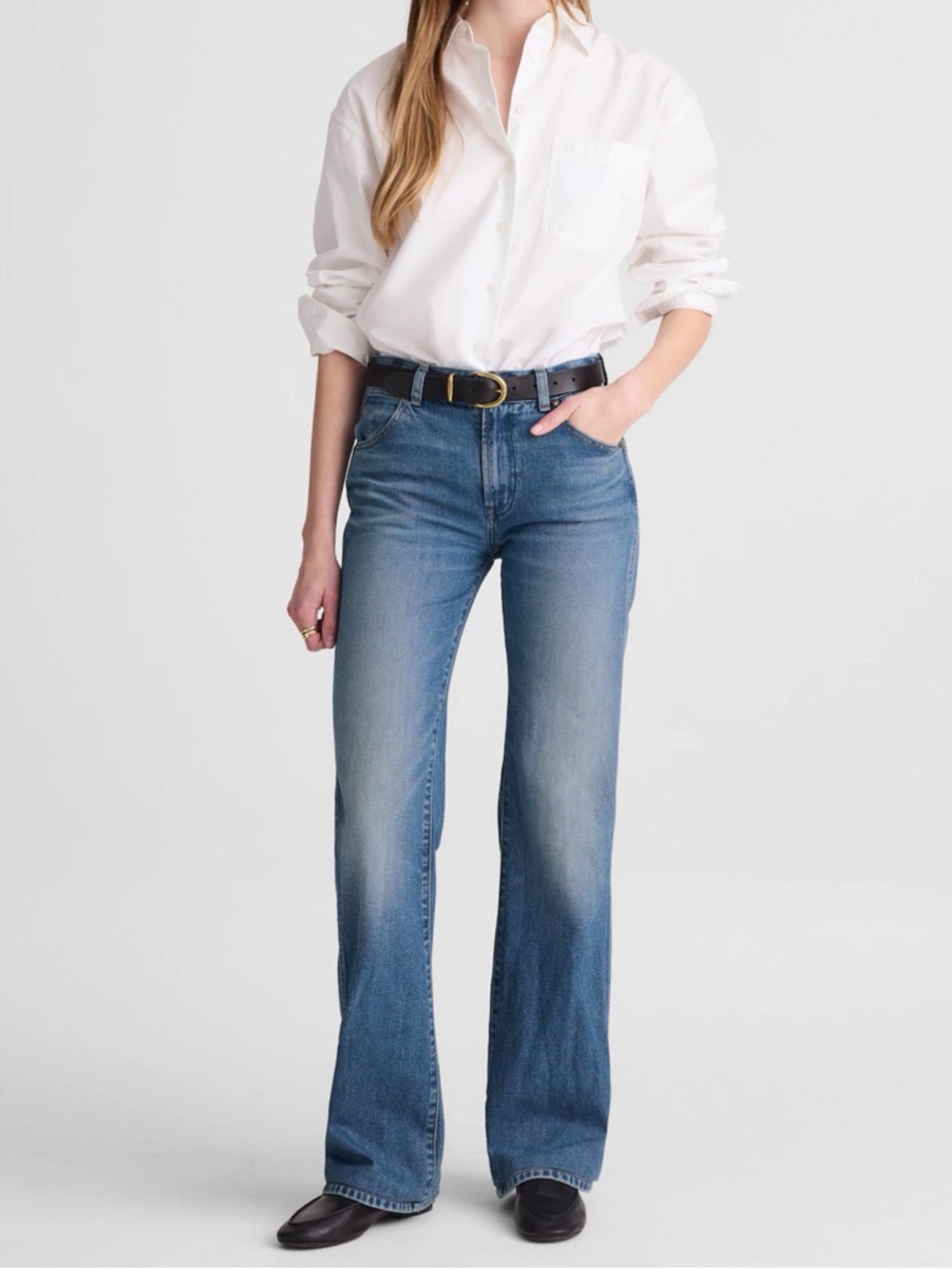 Madewell Relaxed Bootcut Jeans Retro Bright Wash Blue Rigid Denim Size 32 NWT